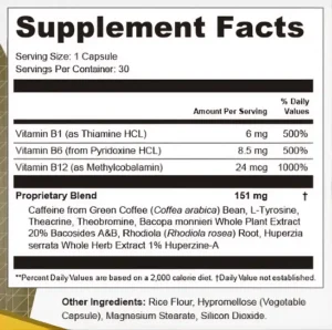 Honeycept Supplement Facts